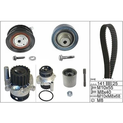 Billede af INA 530 0361 32 vandpumpe + Tandremssæt med VOLKSWAGEN: Polo IV Hatchback, Fox SKODA: Fabia 1 Combi, I Hatchback