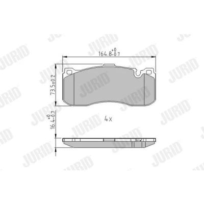 Billede af JURID 573294J Bremseklodser Forberedt til slidindikator uden tilbehør BMW: 3 Touring, 1 Hatchback, Coupe, MINI: Hatchback