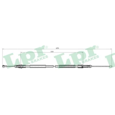 Billede af LPR C1075B Håndbremsekabel 1255/1115 Skivebremse