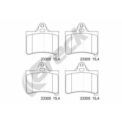 Billede af BRECK 23305 00 702 Bremseklodser Ikke forberedt til slidindikator CITROËN: C5 II Hatchback, Stationcar, I Hatchback