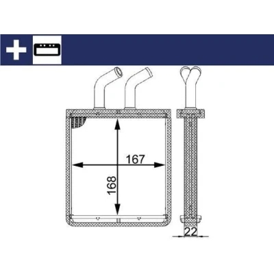 Billede af MAHLE ORIGINAL AH 55 000S Varmeveksler med monteringsdele