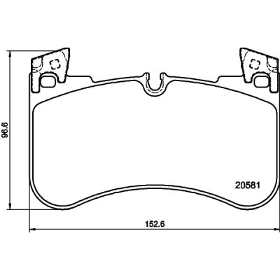 Billede af HELLA 8DB 355 039 881 Bremseklodser Forberedt til slidindikator med afbalanceringsvægt LAND ROVER: Range Rover Sport, 4