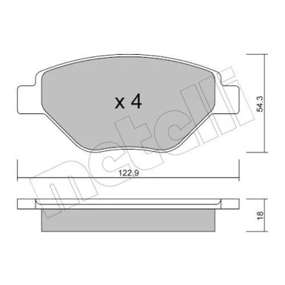 Billede af Bremseklodser METELLI 22 0543 0