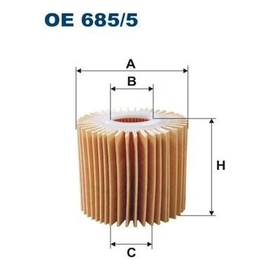 Billede af FILTRON OE 685/5 Oliefilter Filterindsats TOYOTA: Yaris III Hatchback, II Auris Hatchback