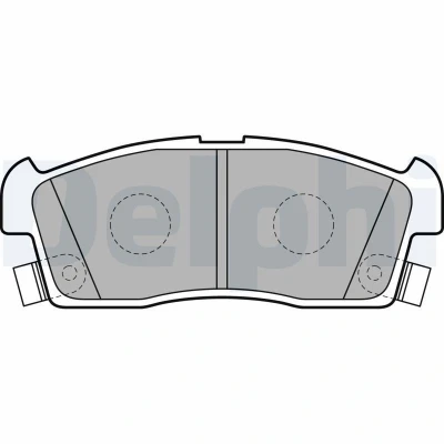 Billede af DELPHI LP2258 Bremseklodser med akustisk advarsel for slid uden anti knirke plade tilbehør BMW: 4 Coupe, MITSUBISHI: i