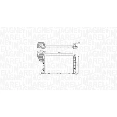 Billede af MAGNETI MARELLI 350213177400 Radiator 680 408 34 Mekanisk fuget køleripper MERCEDES BENZ: Sprinter 2 T Bus