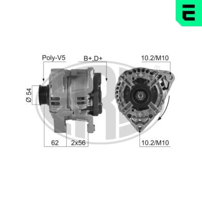 Billede af ERA 210356A Generator 14V 120A OPEL: Astra G CC, Meriva A, H Hatchback