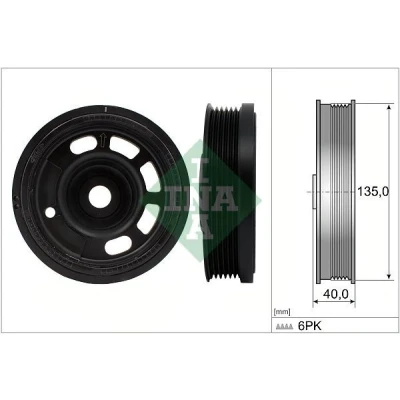 Billede af INA 544 0172 10 Remskive Krumtapaksel 135 SKODA: Octavia IV Sedan