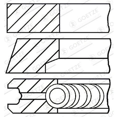 Billede af GOETZE ENGINE 08 118006 00 Stempelringsæt 82,4 0,4 FIAT: Punto II Hatchback