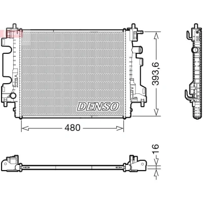 Billede af DENSO DRM23113 Radiator 480 410 16
