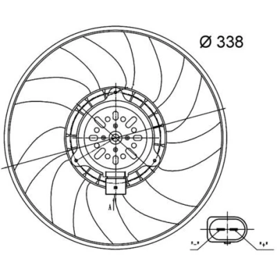 Billede af MAHLE ORIGINAL CFF 33 000S Køleventilator 338 12 elektrisk