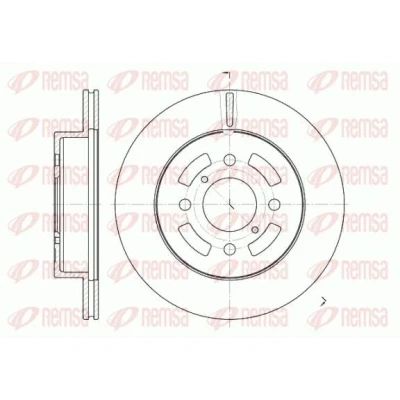 Billede af REMSA 6642.10 Bremseskiver foraksel 257, 257 17 4 ventileret OPEL: Astra H Hatchback, Zafira A, G CC, SUZUKI: Ignis 2, I