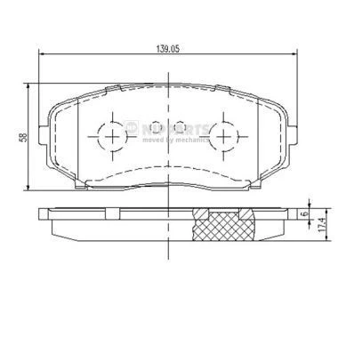 Billede af Bremseklodser NIPPARTS N3603070