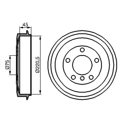Billede af BOSCH 0 986 477 043 Bremsetromler 269,9 bagaksel BMW: 3 Sedan