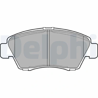 Billede af DELPHI LP809 Bremseklodser med akustisk advarsel for slid uden anti knirke plade tilbehør HONDA: CIVIC 7 Hatchback, 6 Hatchback