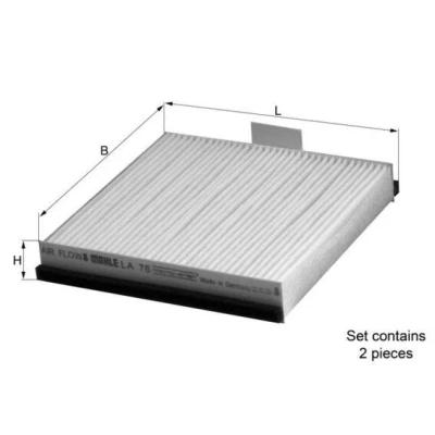 Billede af Filter, indvendig luft MAHLE ORIGINAL LA 76/S