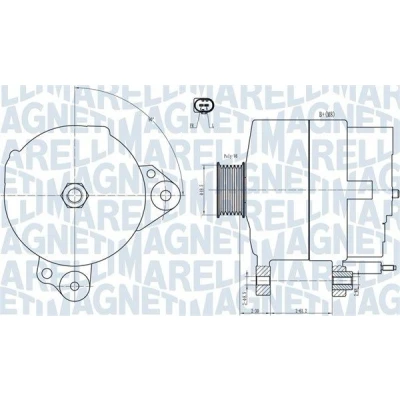 Billede af MAGNETI MARELLI 063731817010 Generator 14V 110A VOLKSWAGEN: Polo V Hatchback, IV Golf 5, SKODA: Fabia 2, SEAT: Ibiza 4