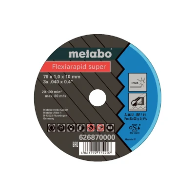 Billede af METABO FLEXIARAPID SUPER 626870000 Skæreskive, vinkelsliber 76 1 20100
