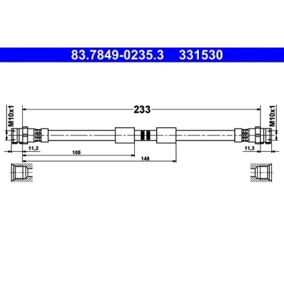 Billede af Bremseslange ATE 83.7849 0235.3