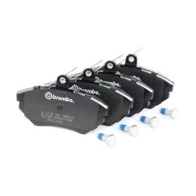 Billede af BREMBO P 85 032 Bremseklodser Ekskl. slidadvarselskontakt med bremsecaliperskruer uden tilbehør VOLKSWAGEN: Polo III Hatchback, GOLF 3, Lupo / 3L