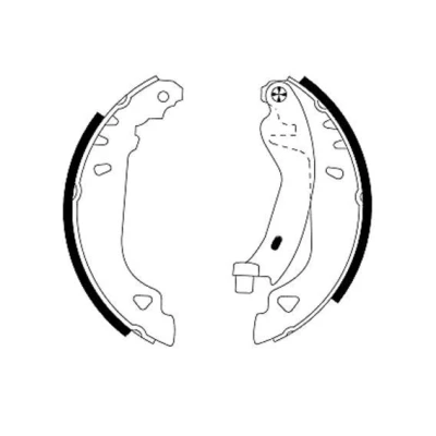 Billede af TEXTAR 91049100 Bremsebakker 180 32 med håndbremsegreb FIAT: Punto I Hatchback