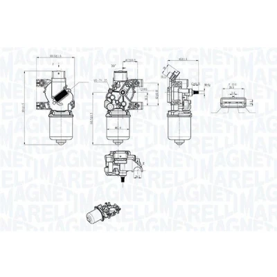 Billede af MAGNETI MARELLI 064043803010 Viskermotor 12 foran RENAULT: Clio 2, 3, III Grandtour