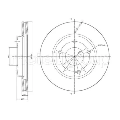 Billede af Bremseskive METELLI 23 0469C