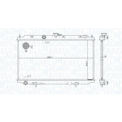 Billede af MAGNETI MARELLI 350213176200 Radiator 360 688 16 Loddet køleripper NISSAN: Primera Stationcar