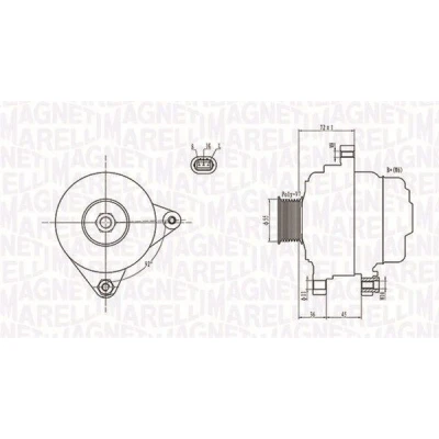 Billede af MAGNETI MARELLI 063731792010 Generator 12V 80A