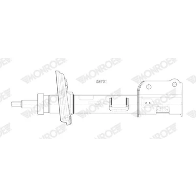 Billede af MONROE G8701 Støddæmper Gastryk dobbeltrør Fjederben øverste stift, nederste bøjle JEEP: Compass (MP, M6) 1.4 MultiAir, MultiAir 4x4, 1.6 CRD