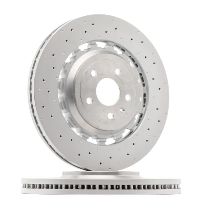 Billede af BREMBO 09.D174.43 Bremseskiver 370 34 5 perforeret/indv. ventileret, todelt bremseskive coatet højkarboniseret