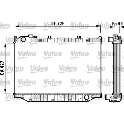 Billede af VALEO 732415 Radiator Aluminium 425 708 48 uden kølemiddelregulering Loddet køleripper TOYOTA: Land Cruiser 80, Prado 70 SUV