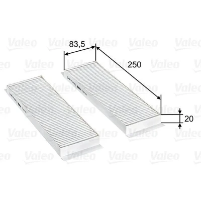 Billede af VALEO 715748 Kabinefilter Partikelfilter 250, 250 CLIMFILTER COMFORT HYUNDAI: i20 I Hatchback