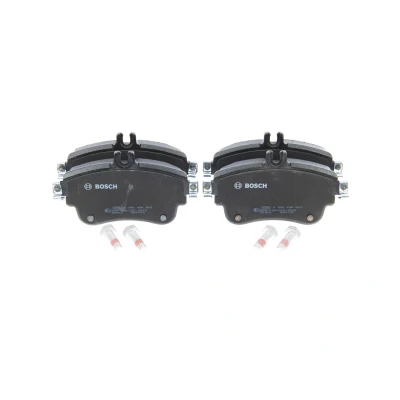 Billede af BOSCH 0 986 494 663 Bremseklodser Low Metallic med monteringsvejledning, anti knirke plade, skruer MERCEDES BENZ: B klasse, A klasse