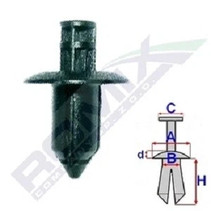 Billede af ROMIX B24649 Clips TOYOTA: Avensis II Station Wagon, III Stationcar, Yaris Hatchback, VOLVO: XC70 I Cross Country, XC60