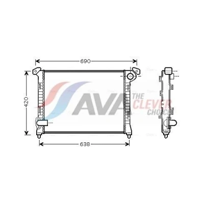 Billede af PRASCO BW2286 Radiator Aluminium 580 416 24 Mekanisk fuget køleripper MINI: Hatchback