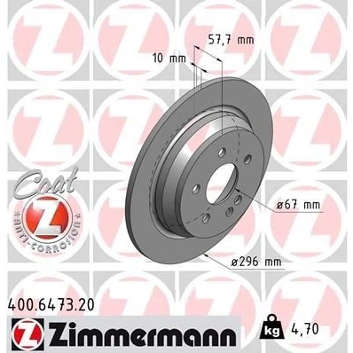 Billede af Bremseskive ZIMMERMANN 400.6473.20