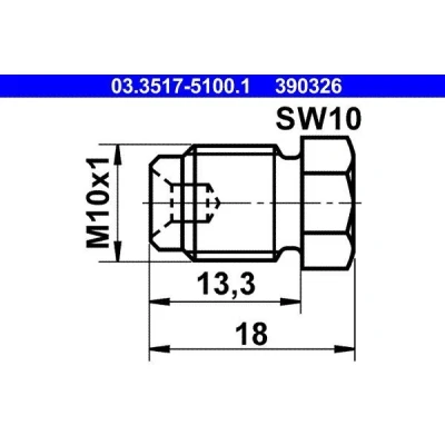 Billede af ATE 03.3517 5100.1 Skrueprop, hovedbremsecylinder