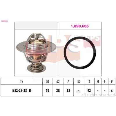 Billede af EPS 1.880.928 Termostat 92 52 Made in Italy OE Equivalent FORD: FIESTA 6, FOCUS 3 Turnier,