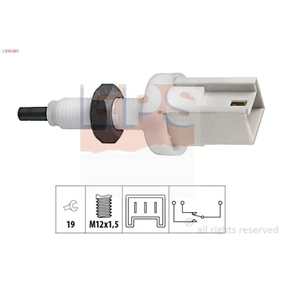 Billede af EPS 1.810.067 Bremselyskontakt mekanisk M12x1,5 Made in Italy OE Equivalent