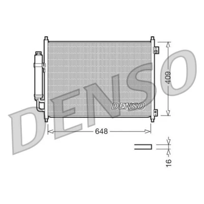 Billede af DENSO DCN46001 Kondensator med tørrer 648x409x16 R 134a 648