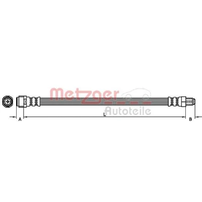 Billede af METZGER 4111119 Bremseslange 354 MERCEDES BENZ: E klasse T modell