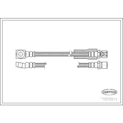 Billede af CORTECO 19018874 Bremseslange foraksel 320 OPEL: Kadett E CC, Ascona B Sedan, Astra F CC