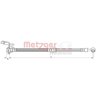 Billede af METZGER 4111048 Bremseslange 399 HYUNDAI: i10 I