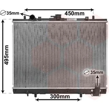 Billede af VAN WEZEL 32002161 Radiator Aluminium 425 625 40 Loddet køleripper MITSUBISHI: L200 III Pick up