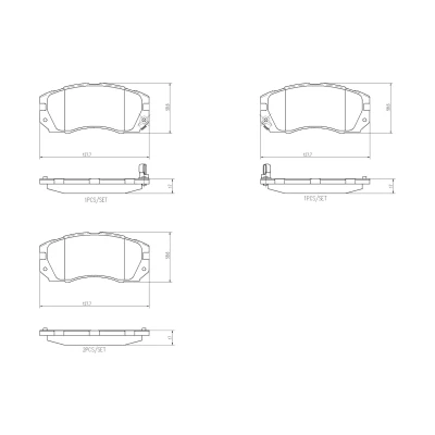 Billede af BREMBO P 78 007 Bremseklodser med akustisk advarsel for slid uden tilbehør SUBARU: LEGACY 1 Station Wagon