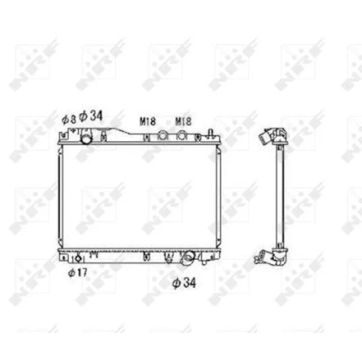 Billede af NRF 53461 Radiator Aluminium 518 350 25 Loddet køleripper HONDA: CIVIC 7 Hatchback