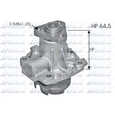 Billede af DOLZ S248 Vandpumpe med holdelask SUZUKI: SWIFT 3, IGNIS 2, SX4 I Hatchback
