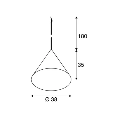 Billede af SLV Hængelampe Magico, Ø 38 cm, hvid mat, metal