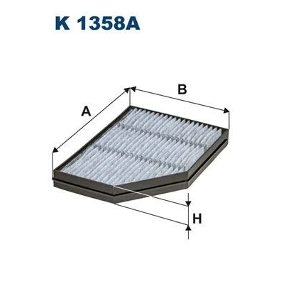 Billede af FILTRON K 1358A Kabinefilter Aktivkulfilter 316, 128 231 37